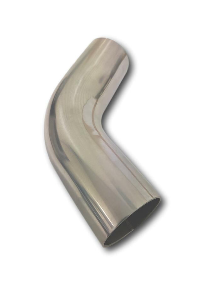 EXHAUST PIPE MANDREL BEND STAINLESS STEEL 2 1/2" 60 DEGREE - POLISHED