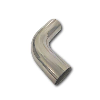 EXHAUST  PIPE MANDREL BEND STAINLESS STEEL 2 1/2" 75 DEGREE - POLISHED